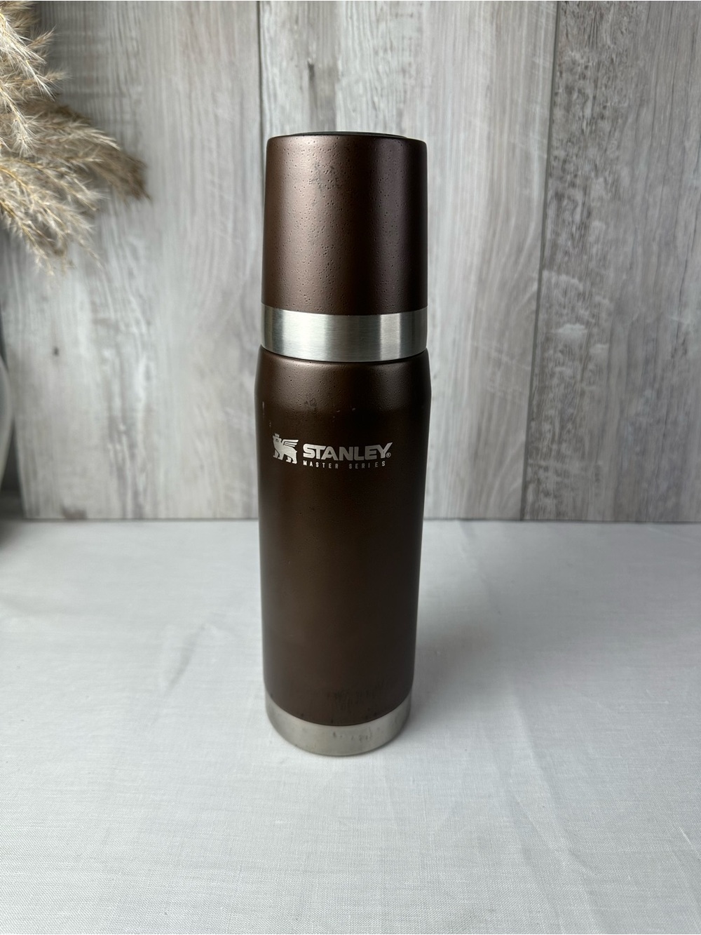 Stanley Brown Unbreakable Vacuum Bottle with Stainless Trim